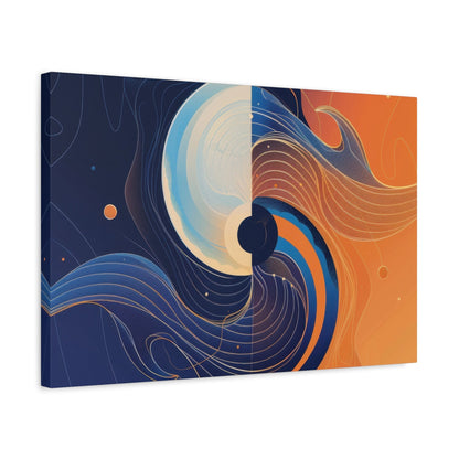 Harmonious Duality Fusion Art - Abstract Wall Art - Aestheticanvas