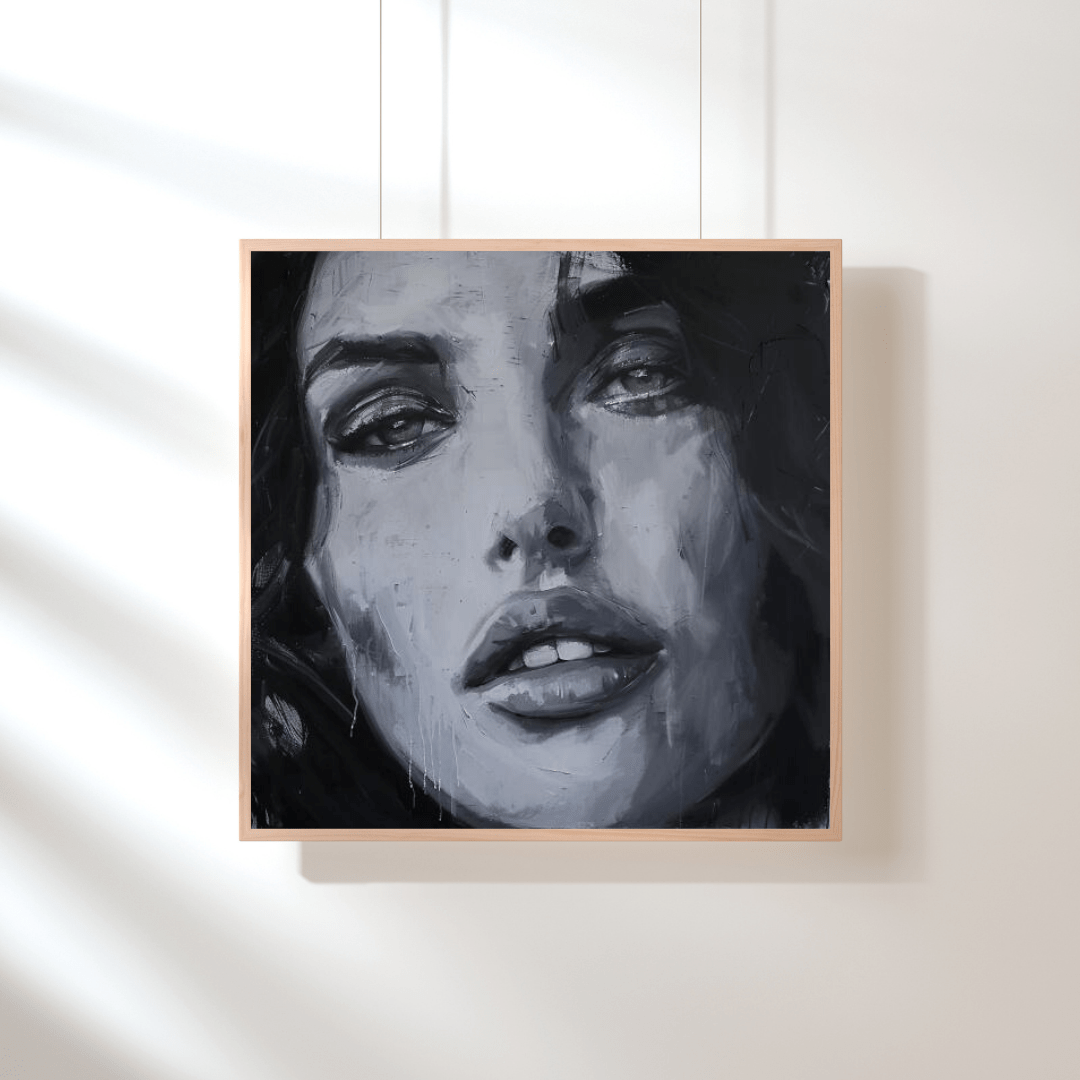 Haunting Gaze of a Woman - Portrait Wall Art - Aestheticanvas