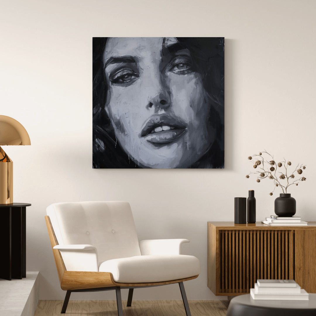 Haunting Gaze of a Woman - Portrait Wall Art - Aestheticanvas