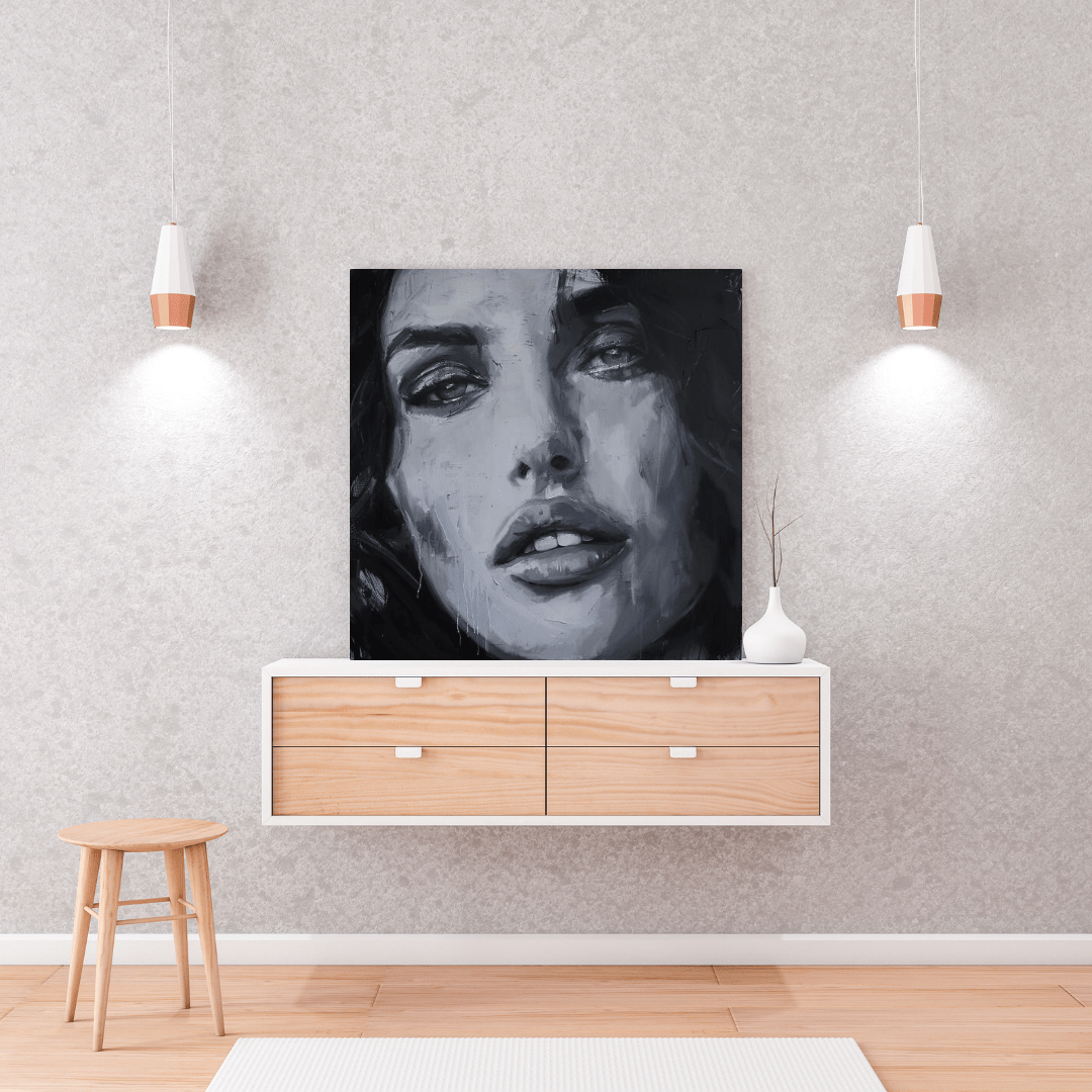 Haunting Gaze of a Woman - Portrait Wall Art - Aestheticanvas