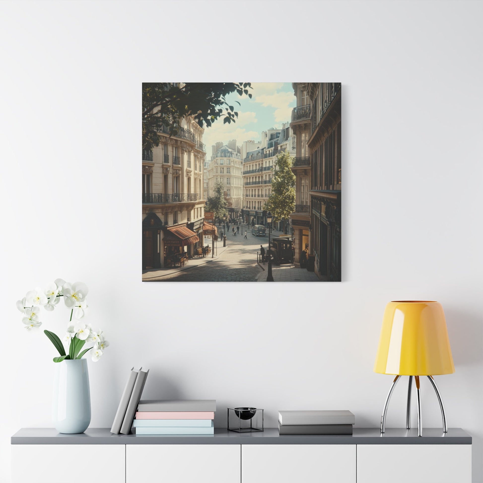 Haussmannian Paris Street Scene - Cityscape Wall Art - Aestheticanvas