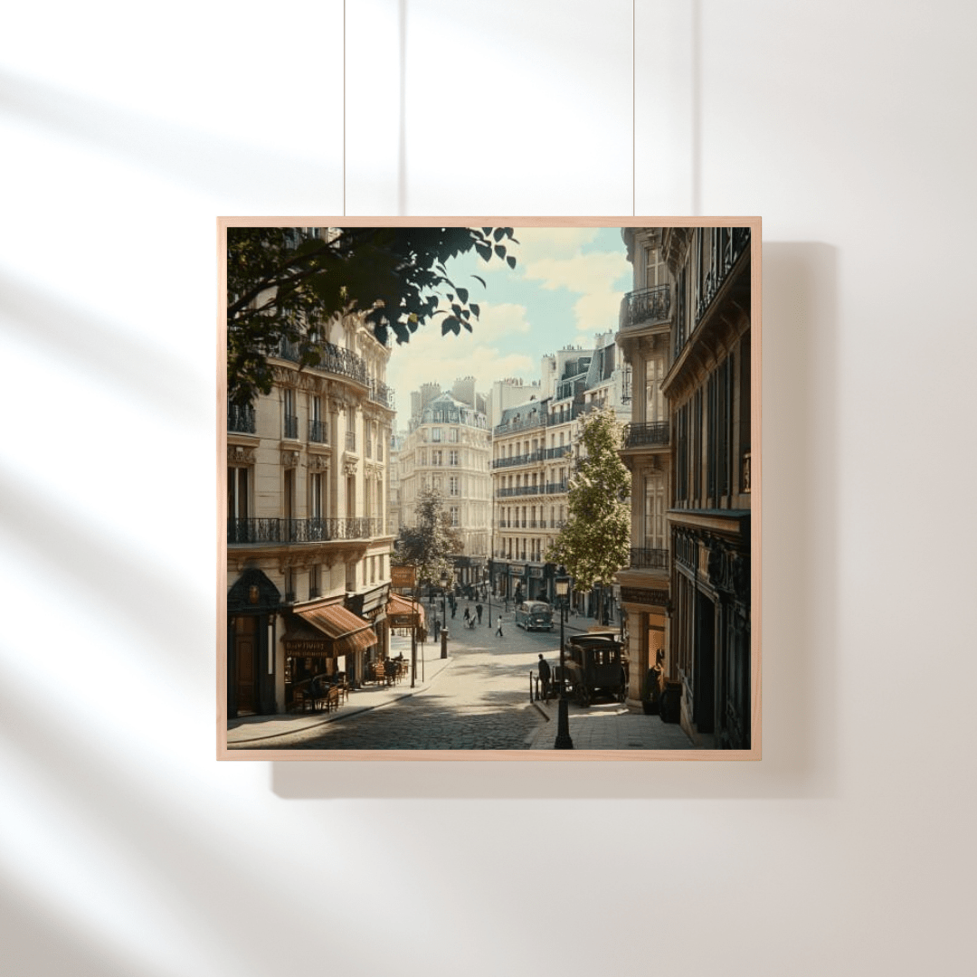 Haussmannian Paris Street Scene - Cityscape Wall Art - Aestheticanvas