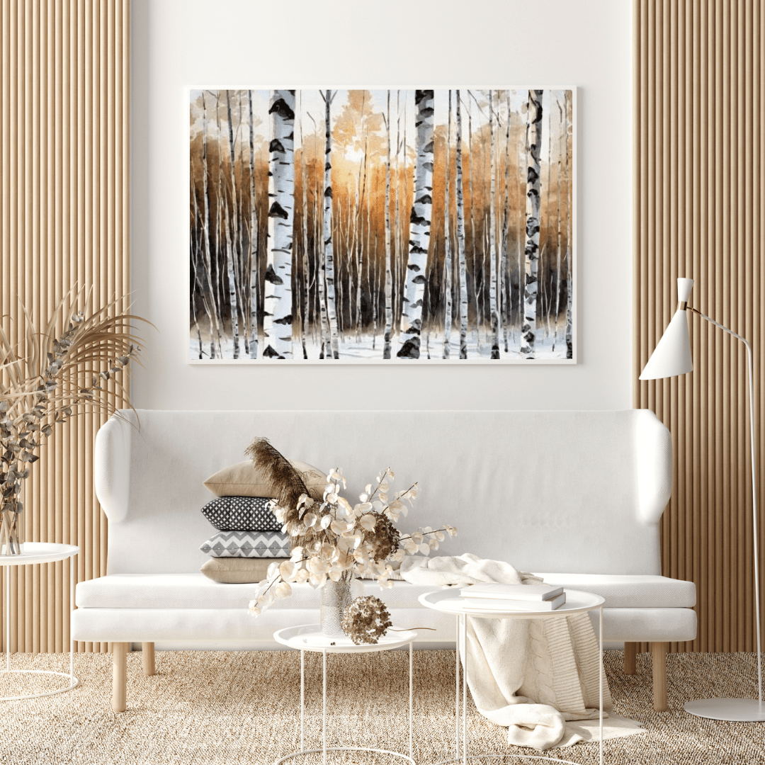 Hibernal Birch Forest - Wall Art - Aestheticanvas