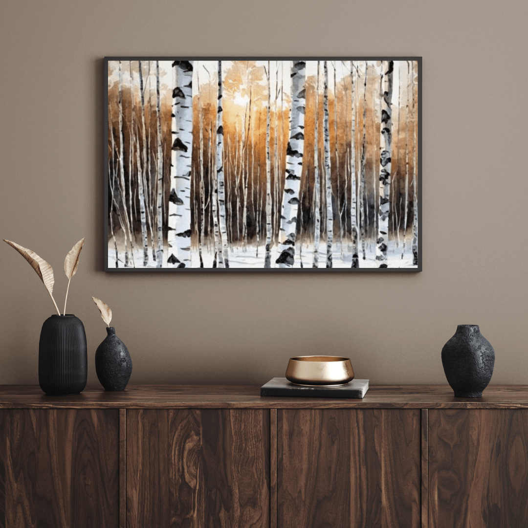 Hibernal Birch Forest - Wall Art - Aestheticanvas