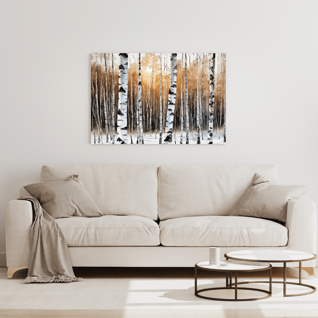 Hibernal Birch Forest - Wall Art - Aestheticanvas