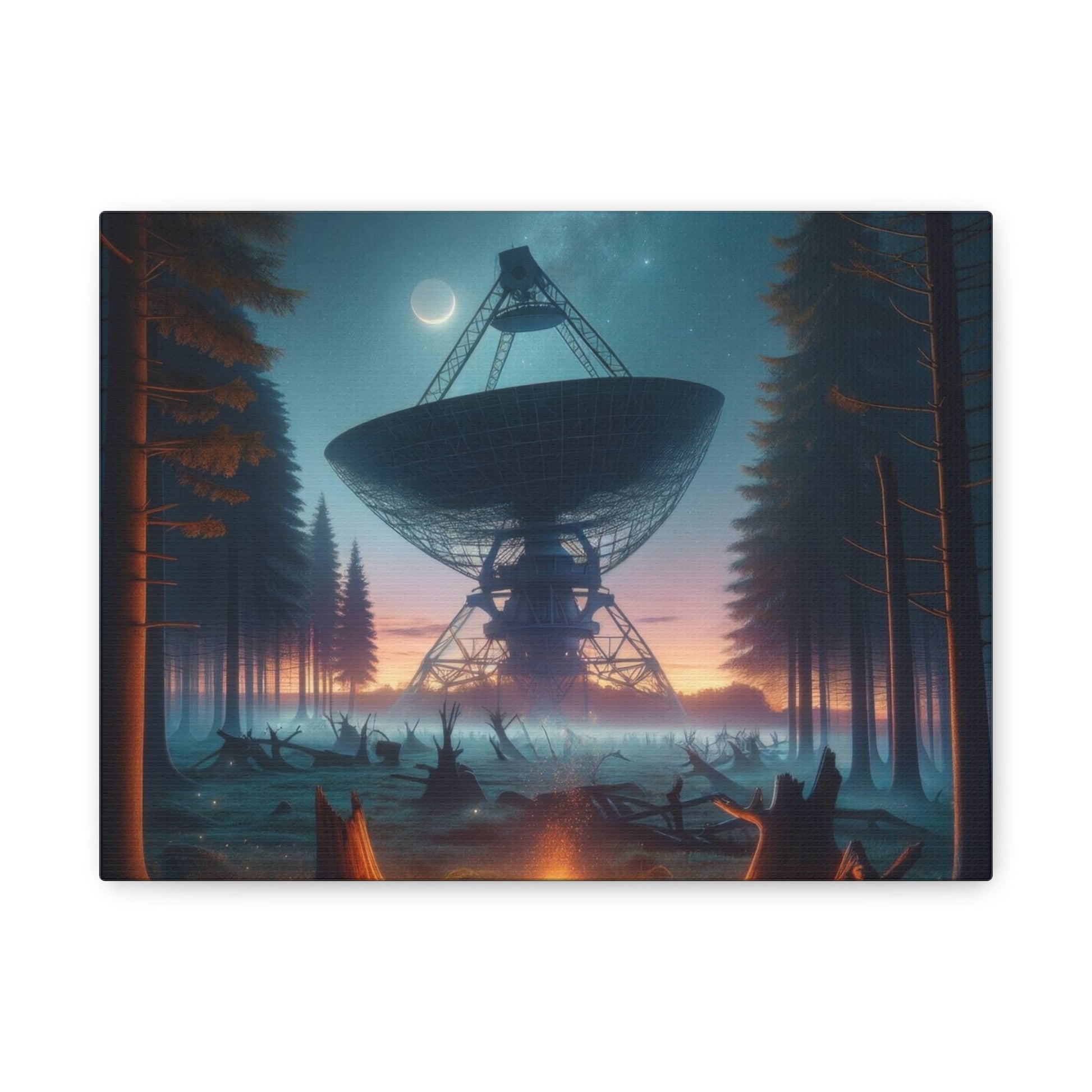 Hidden Space Antenna in the Forest - Space Wall Art - Aestheticanvas