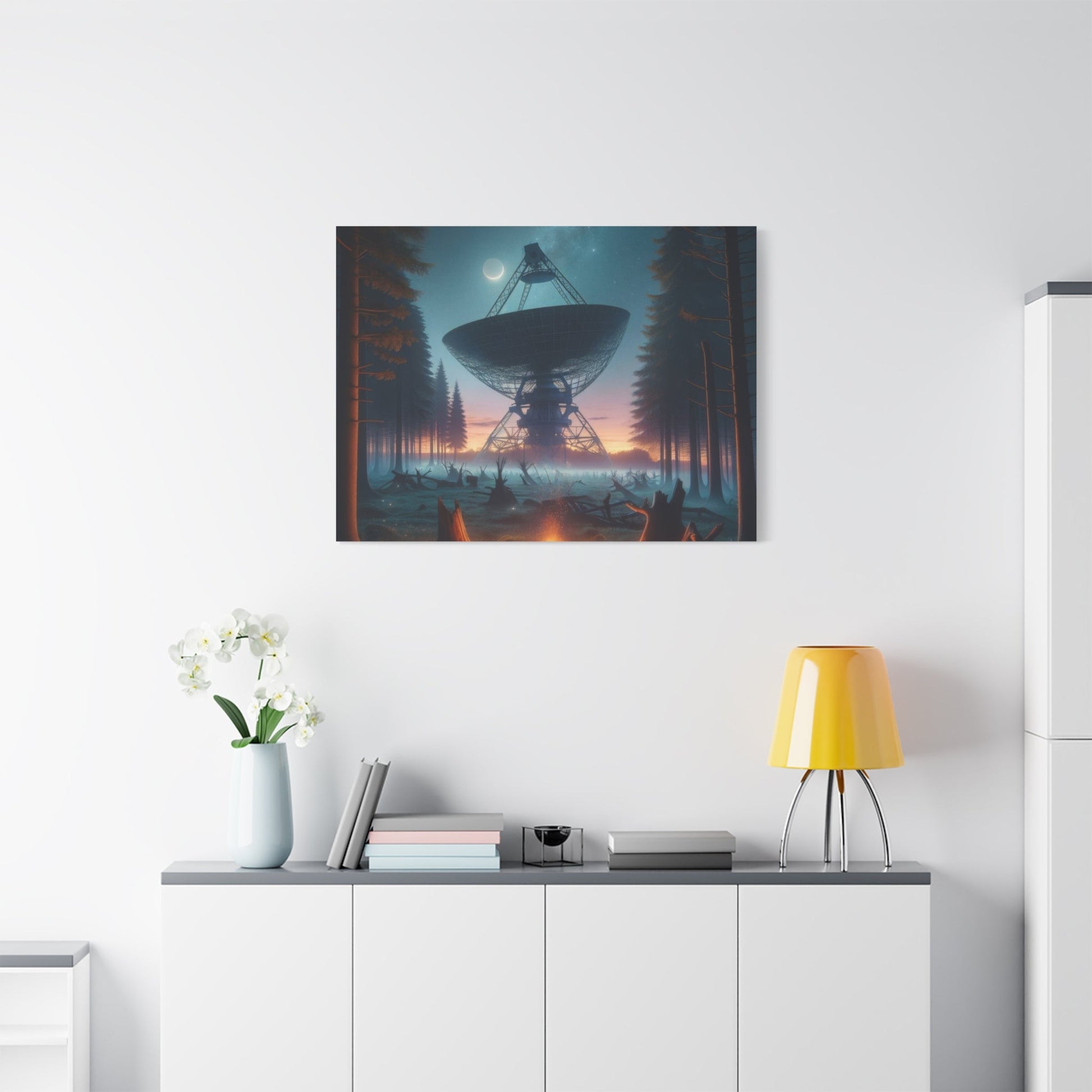 Hidden Space Antenna in the Forest - Space Wall Art - Aestheticanvas