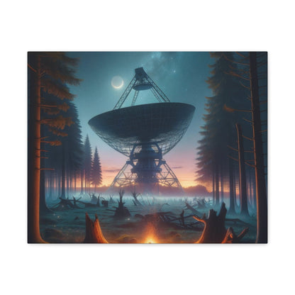 Hidden Space Antenna in the Forest - Space Wall Art - Aestheticanvas