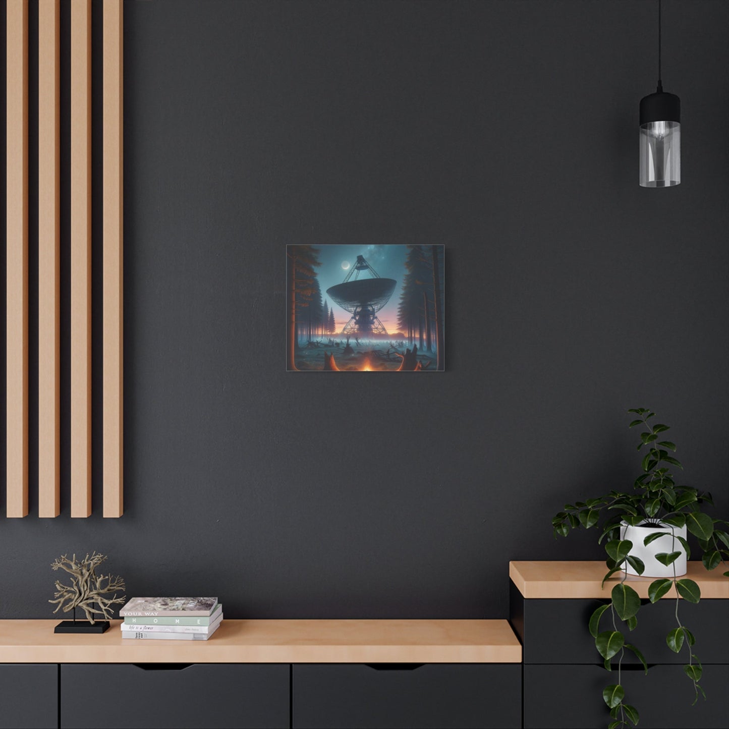 Hidden Space Antenna in the Forest - Space Wall Art - Aestheticanvas