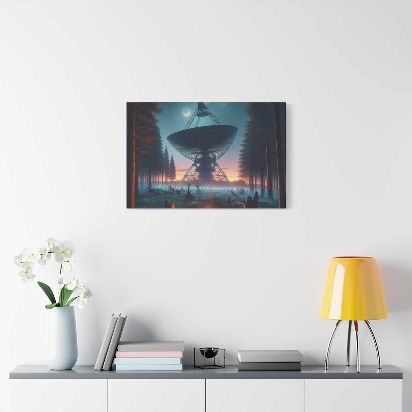 Hidden Space Antenna in the Forest - Space Wall Art - Aestheticanvas