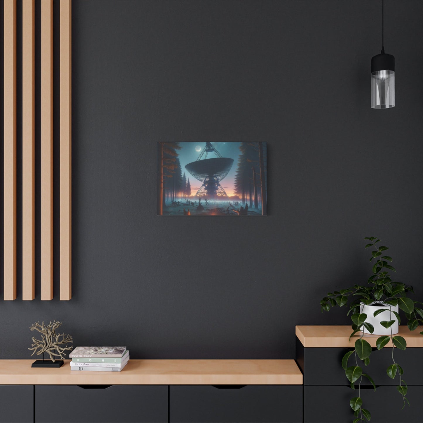 Hidden Space Antenna in the Forest - Space Wall Art - Aestheticanvas