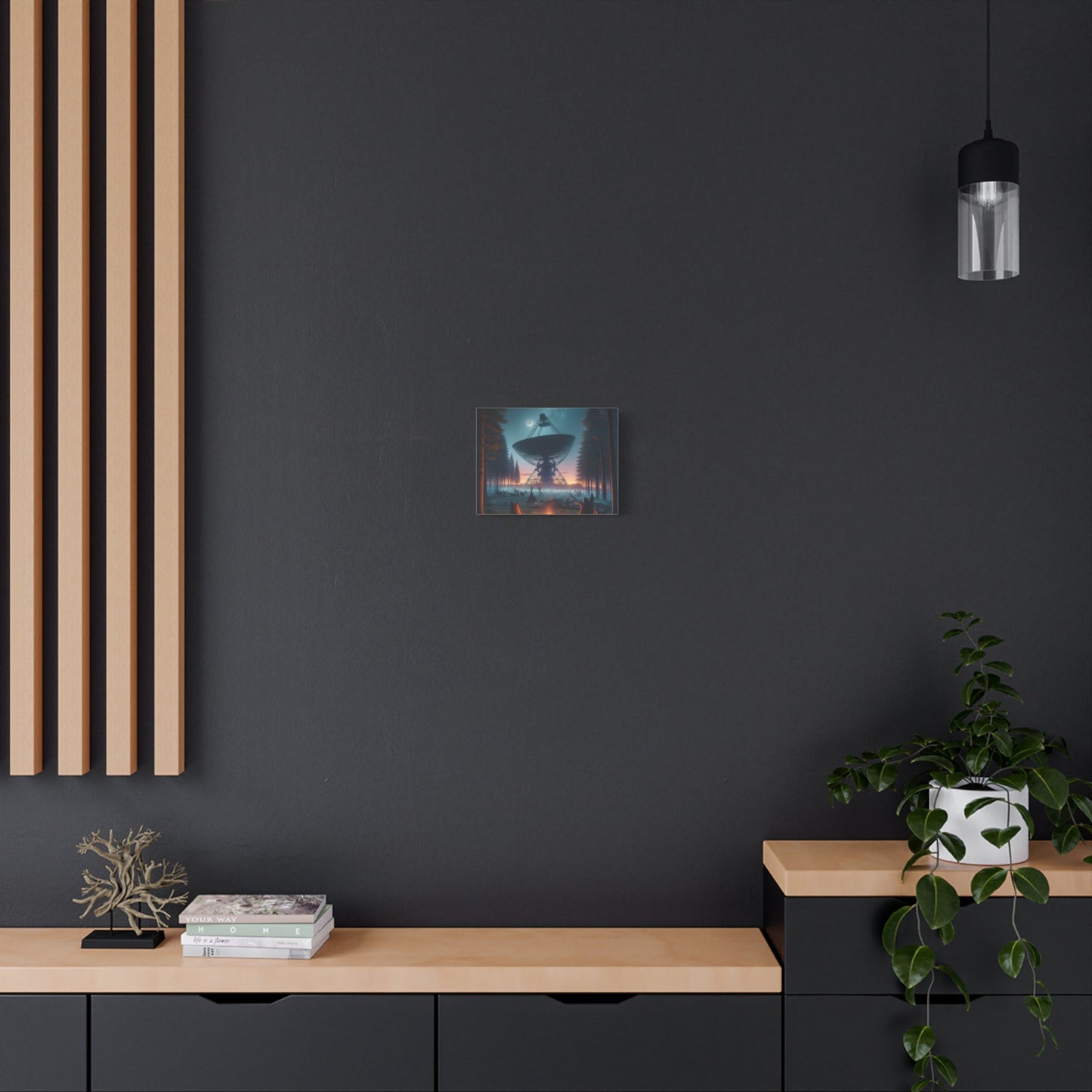 Hidden Space Antenna in the Forest - Space Wall Art - Aestheticanvas