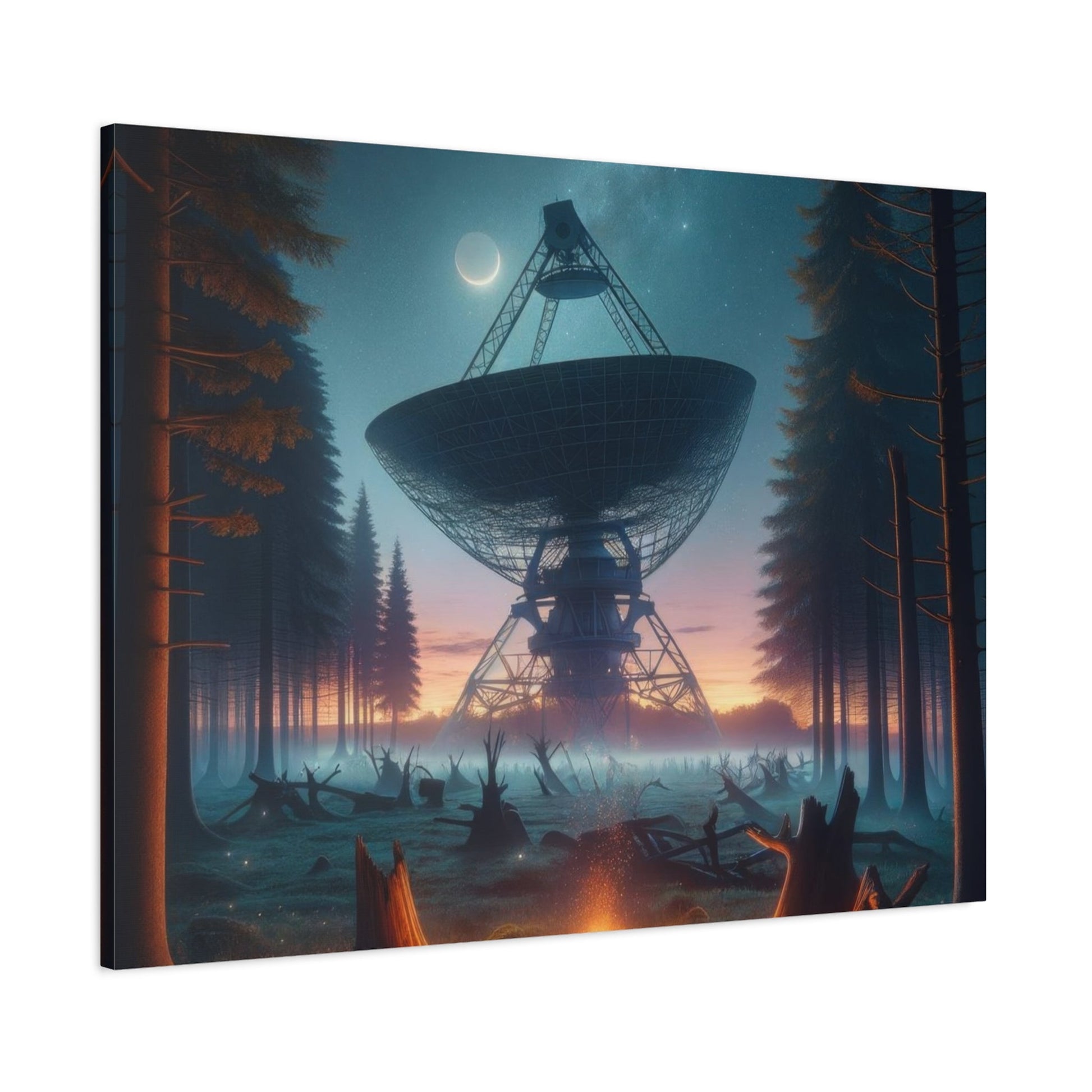 Hidden Space Antenna in the Forest - Space Wall Art - Aestheticanvas