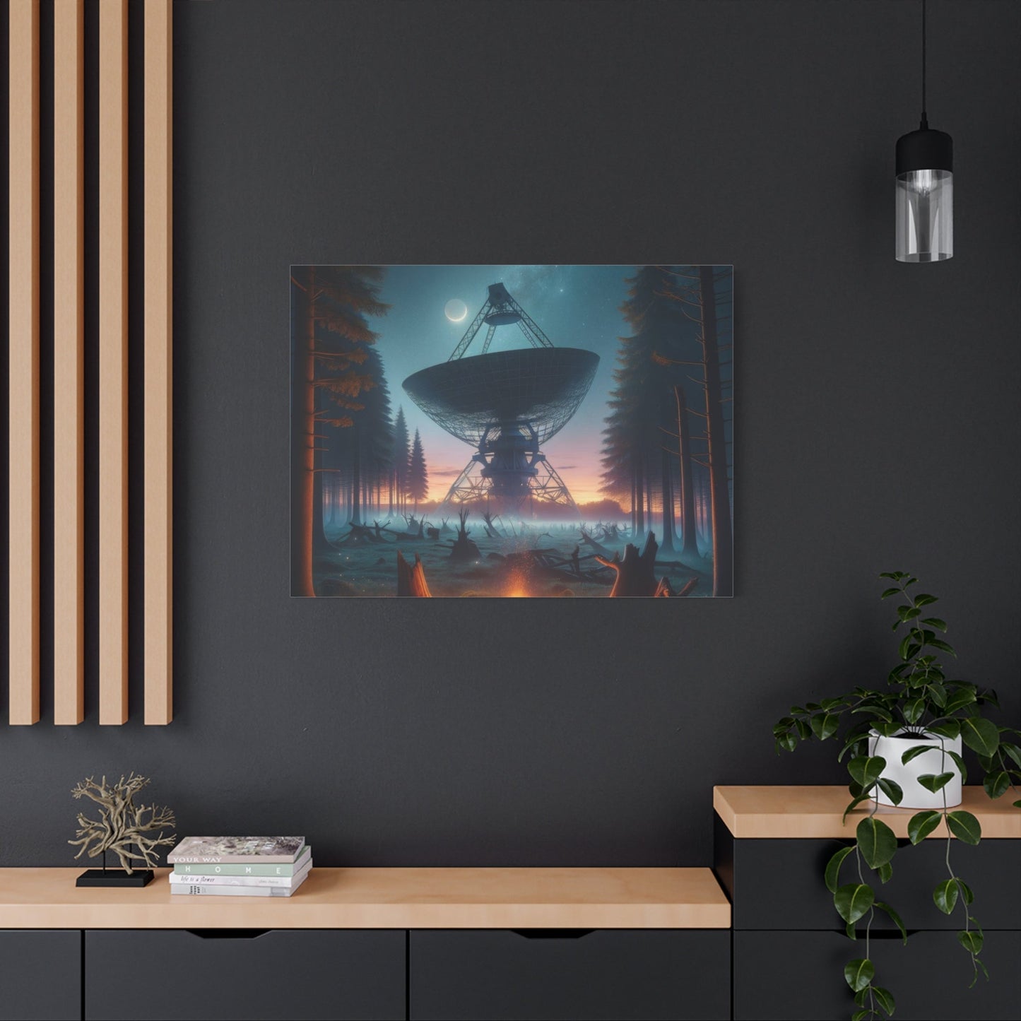 Hidden Space Antenna in the Forest - Space Wall Art - Aestheticanvas