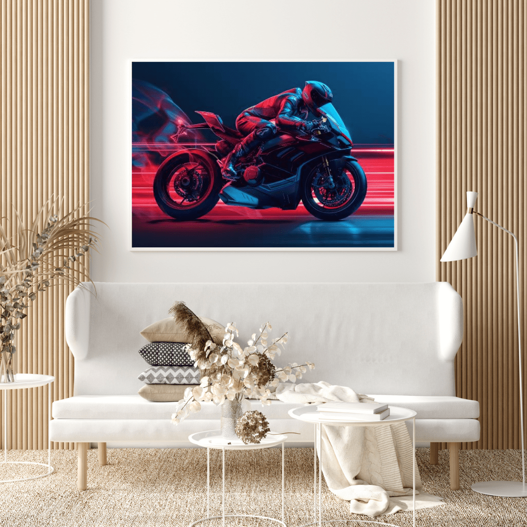 High - Speed Motorbike Racer - Sport Wall Art - Aestheticanvas