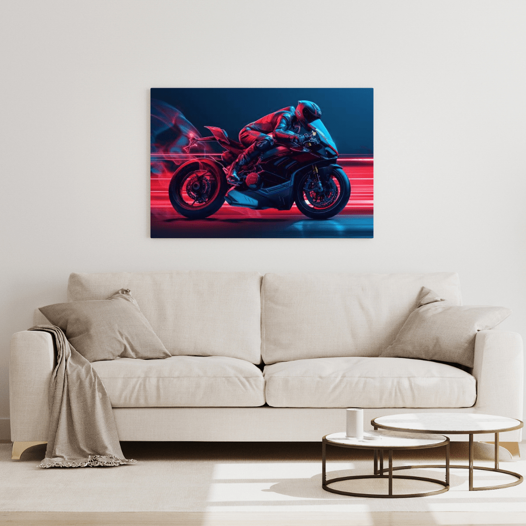 High - Speed Motorbike Racer - Sport Wall Art - Aestheticanvas