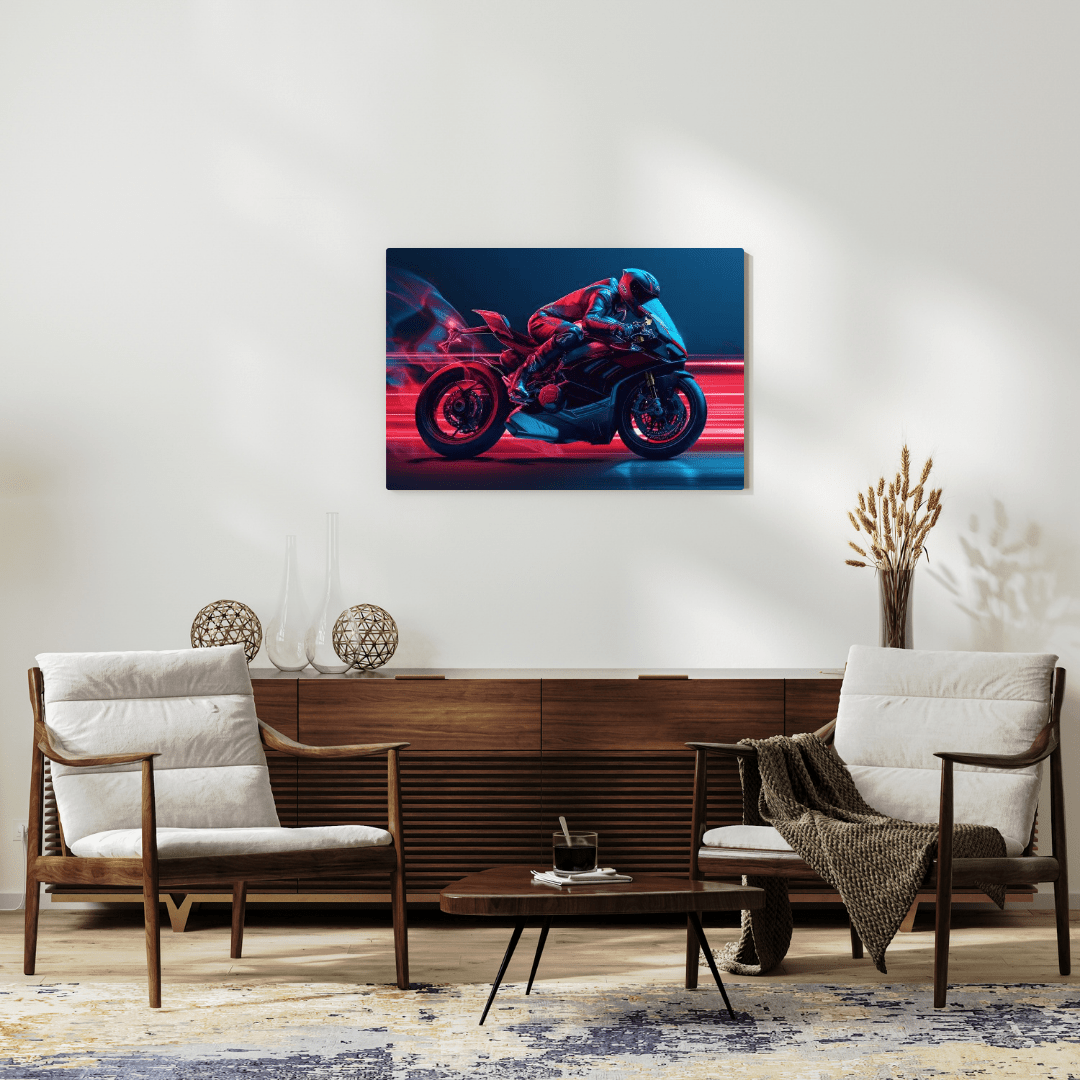 High - Speed Motorbike Racer - Sport Wall Art - Aestheticanvas