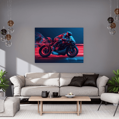 High - Speed Motorbike Racer - Sport Wall Art - Aestheticanvas