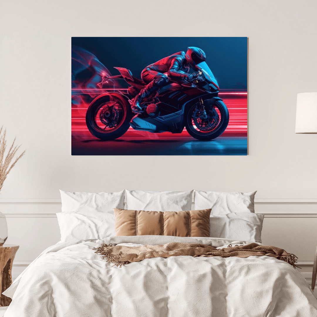 High - Speed Motorbike Racer - Sport Wall Art - Aestheticanvas