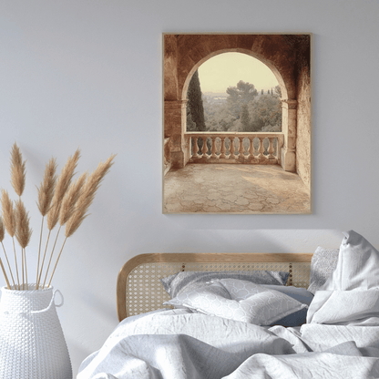 Historic Archway with Lush Forest View - Landscape Wall Art - Aestheticanvas