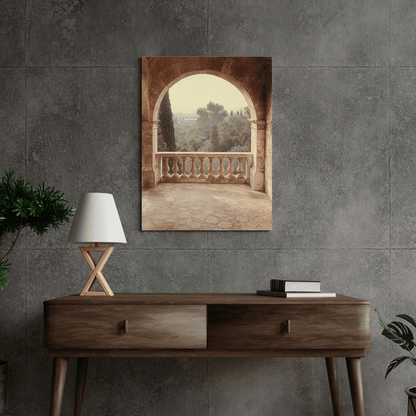 Historic Archway with Lush Forest View - Landscape Wall Art - Aestheticanvas