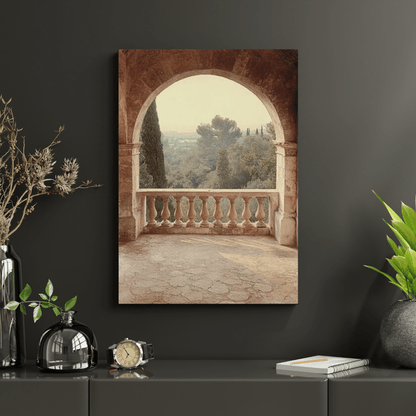 Historic Archway with Lush Forest View - Landscape Wall Art - Aestheticanvas