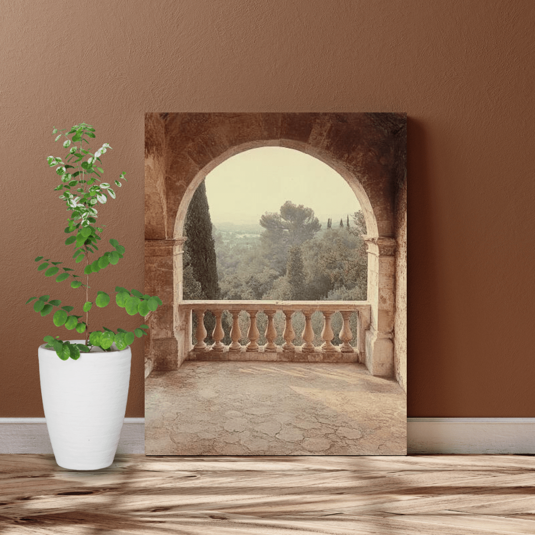 Historic Archway with Lush Forest View - Landscape Wall Art - Aestheticanvas