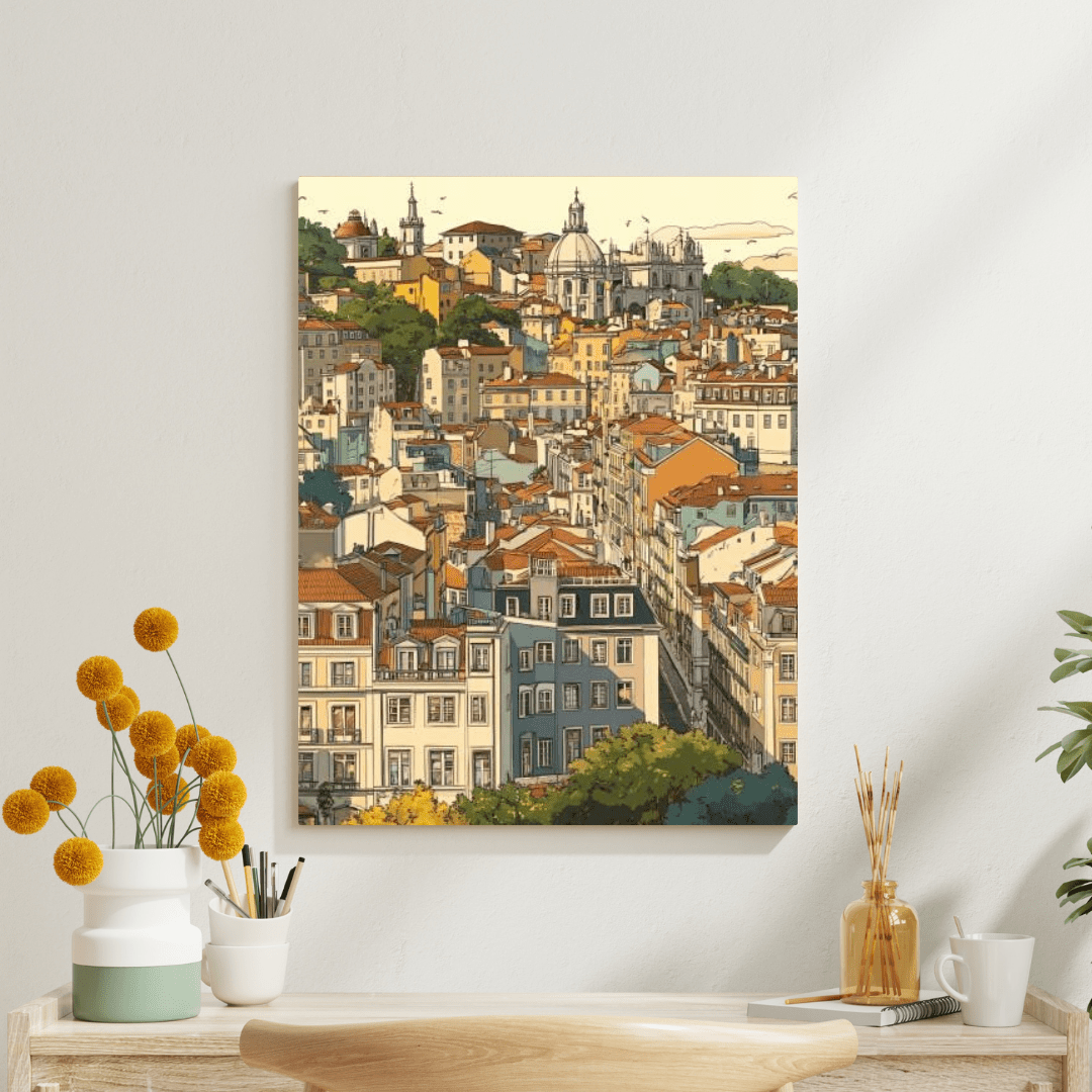 Historic European Cityscape - Urban Wall Art - Aestheticanvas