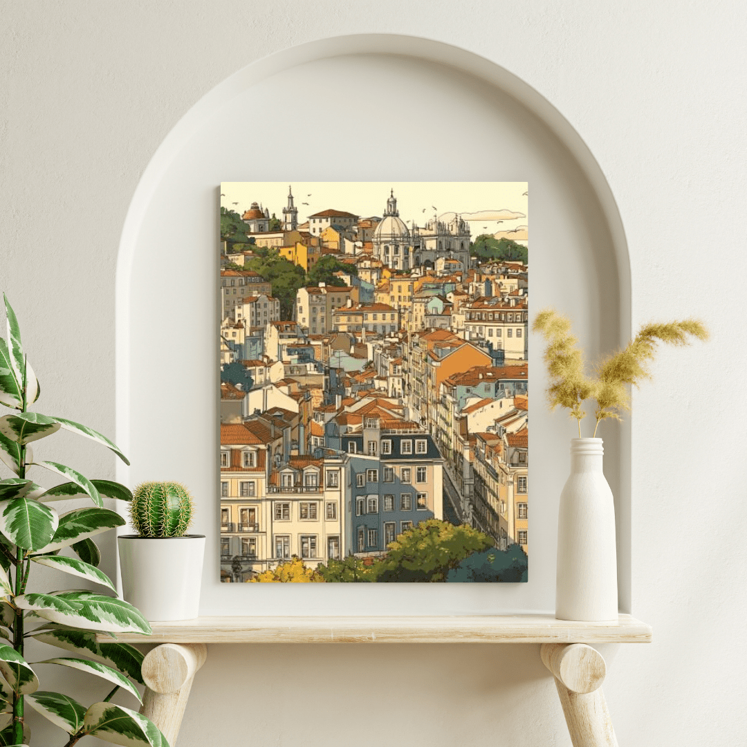 Historic European Cityscape - Urban Wall Art - Aestheticanvas