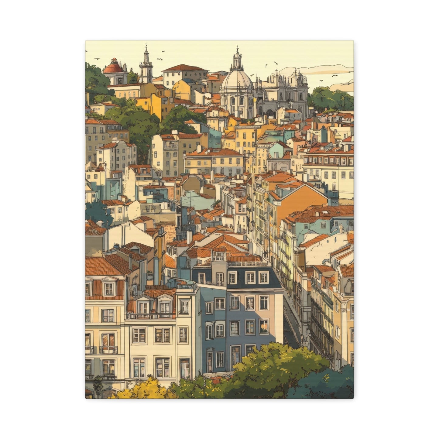 Historic European Cityscape - Urban Wall Art - Aestheticanvas