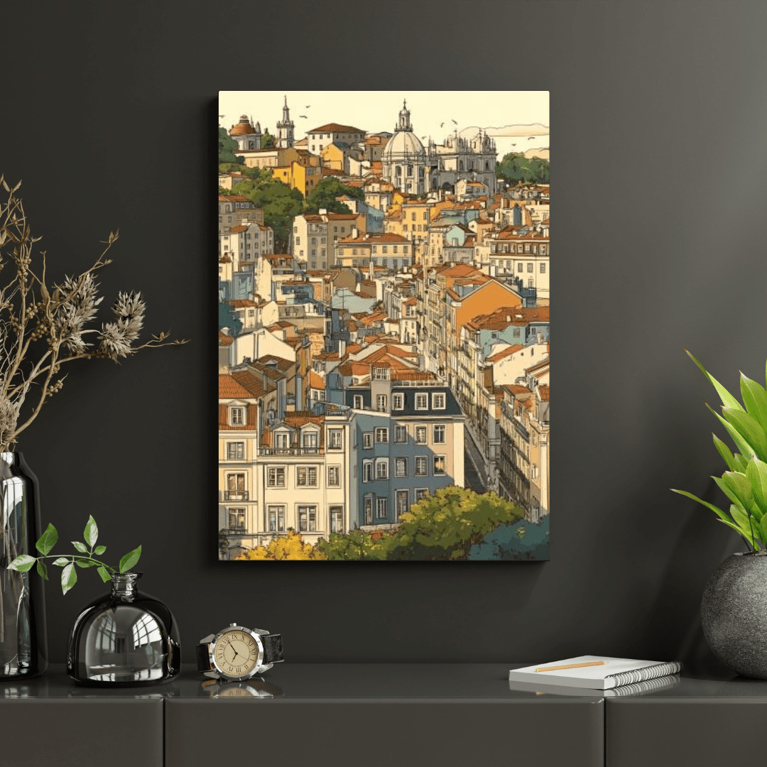 Historic European Cityscape - Urban Wall Art - Aestheticanvas