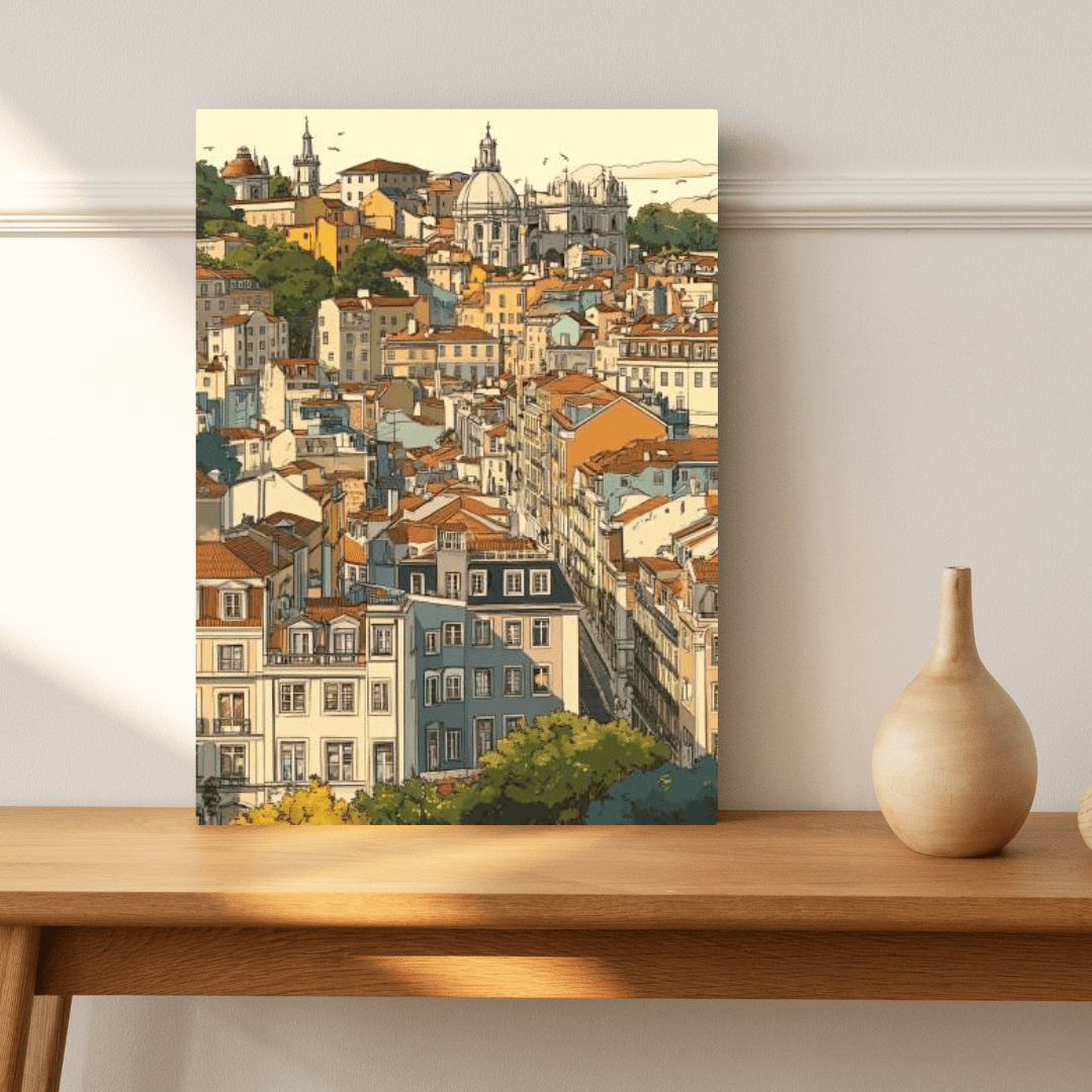 Historic European Cityscape - Urban Wall Art - Aestheticanvas