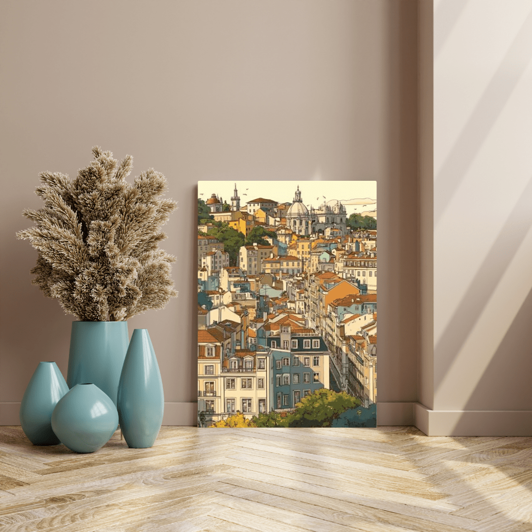 Historic European Cityscape - Urban Wall Art - Aestheticanvas