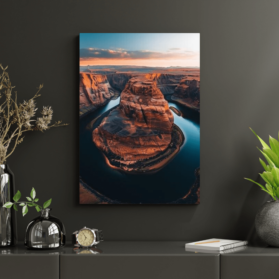 Horseshoe Bend Splendor - Landscape Wall Art - Aestheticanvas