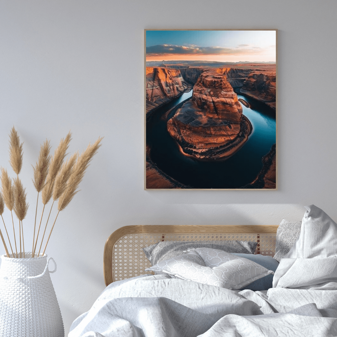 Horseshoe Bend Splendor - Landscape Wall Art - Aestheticanvas