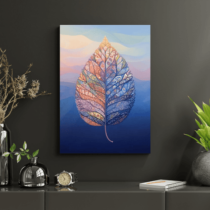 Intricate Vivid Leaf - Abstract Wall Art - Aestheticanvas