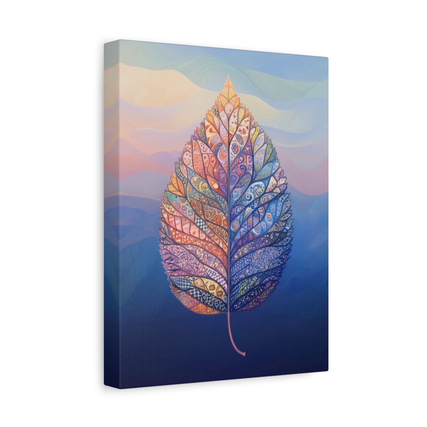 Intricate Vivid Leaf - Abstract Wall Art - Aestheticanvas