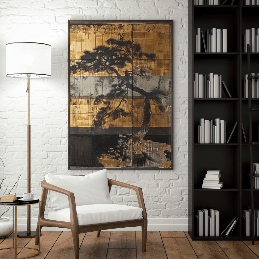 Japanese Pine Tree Serenity - Asia Wall Art - Aestheticanvas