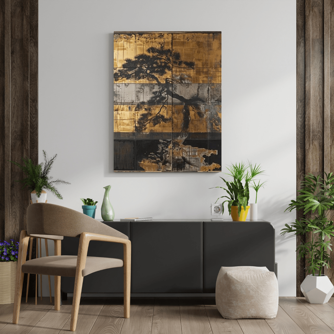 Japanese Pine Tree Serenity - Asia Wall Art - Aestheticanvas