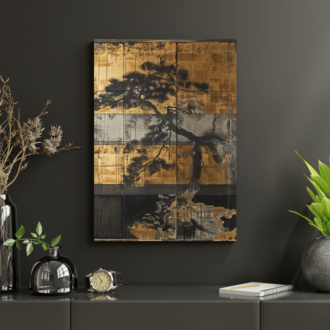 Japanese Pine Tree Serenity - Asia Wall Art - Aestheticanvas