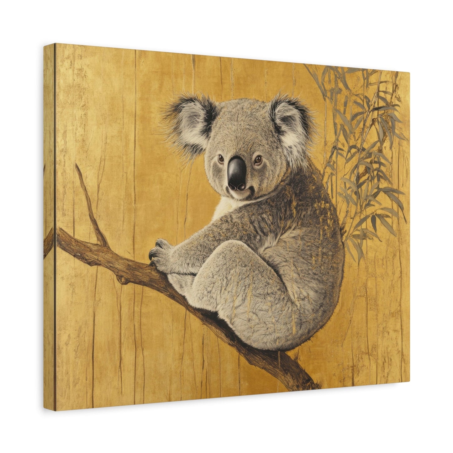 Koala on a Branch - Animal Wall Art - Aestheticanvas