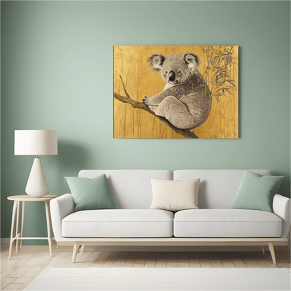 Koala on a Branch - Animal Wall Art - Aestheticanvas