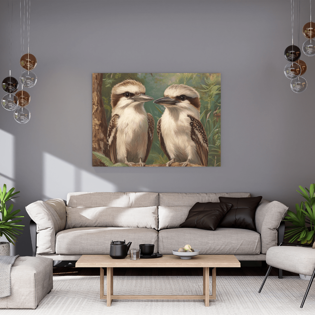 Kookaburra Companions - Bird Wall Art - Aestheticanvas