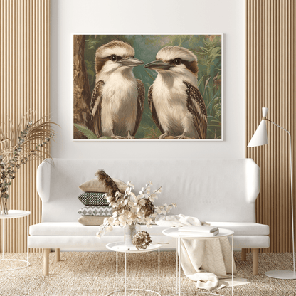 Kookaburra Companions - Bird Wall Art - Aestheticanvas