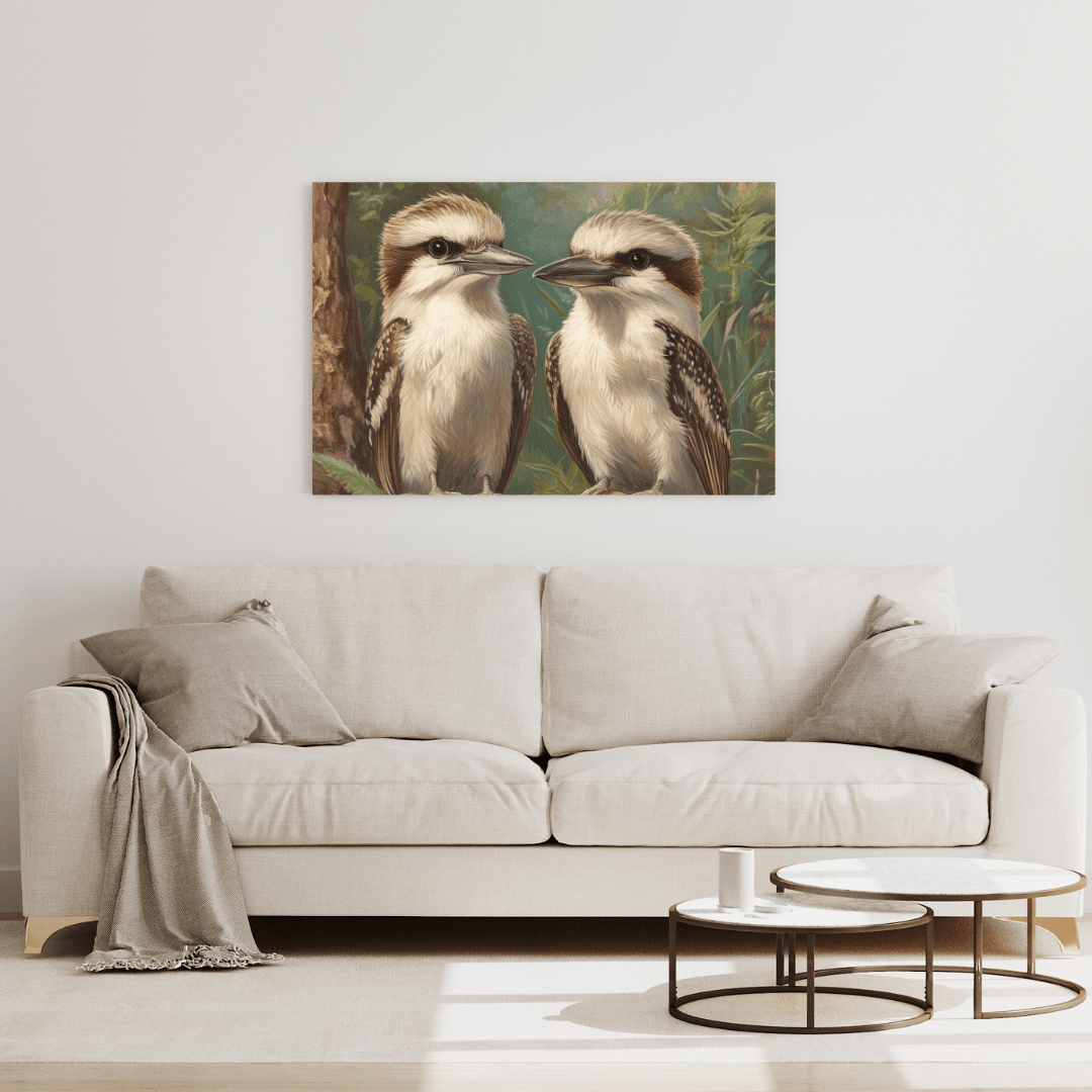 Kookaburra Companions - Bird Wall Art - Aestheticanvas