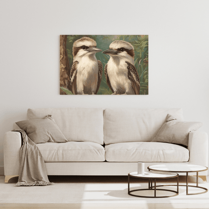 Kookaburra Companions - Bird Wall Art - Aestheticanvas