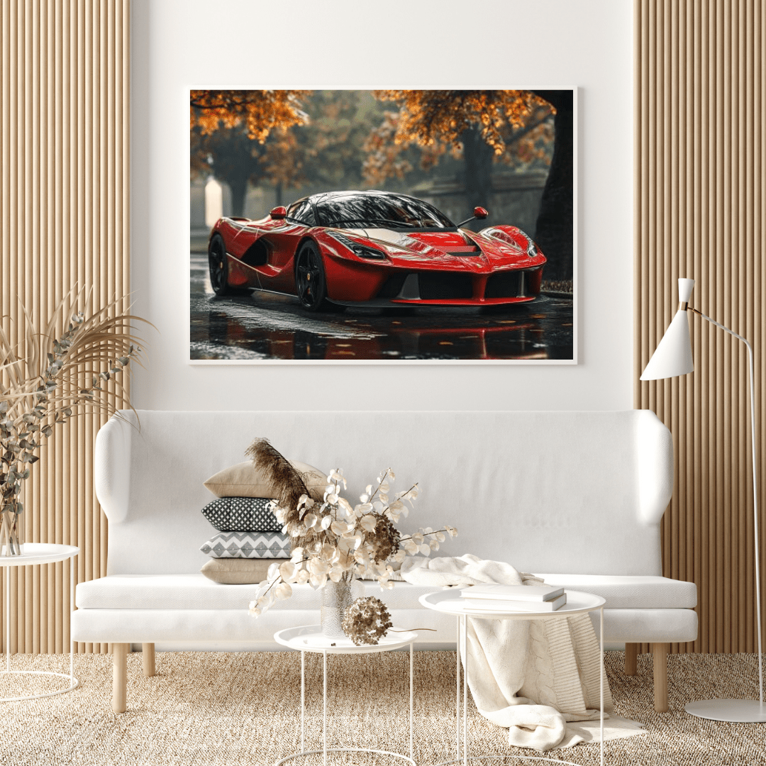 LaFerrari Autumn Reflections - Car Wall Art - Aestheticanvas