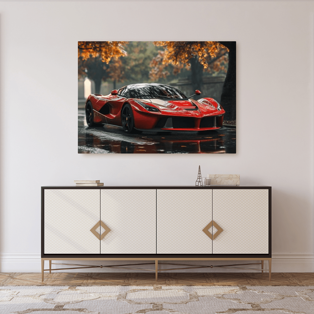 LaFerrari Autumn Reflections - Car Wall Art - Aestheticanvas