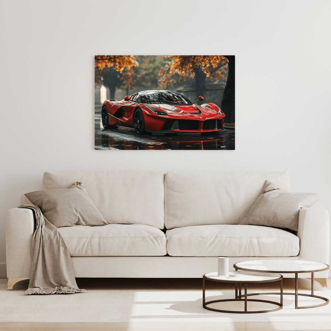 LaFerrari Autumn Reflections - Car Wall Art - Aestheticanvas