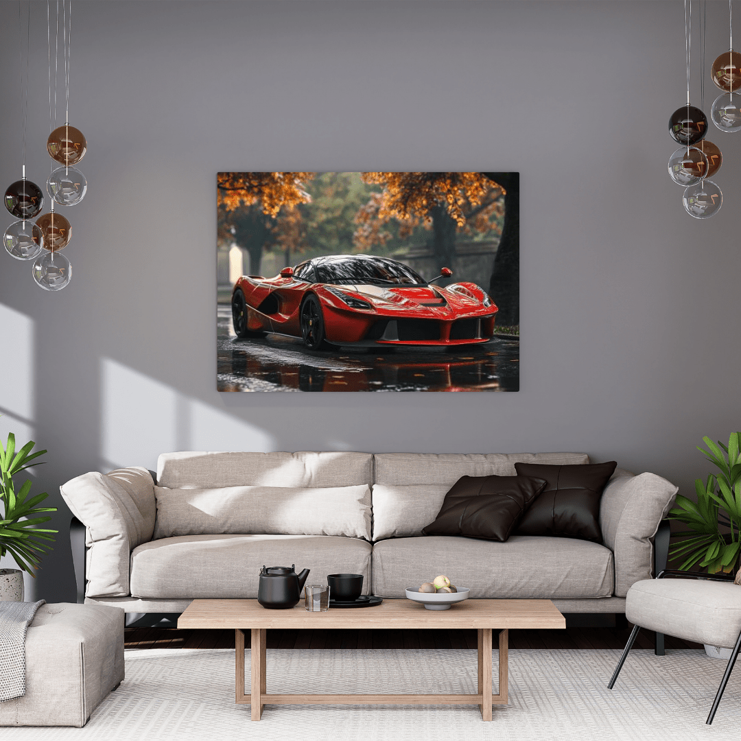 LaFerrari Autumn Reflections - Car Wall Art - Aestheticanvas